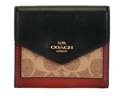 Coach Signature Small Wallet, &pound;70, Accessories, Black/Brown, Leather, Front view